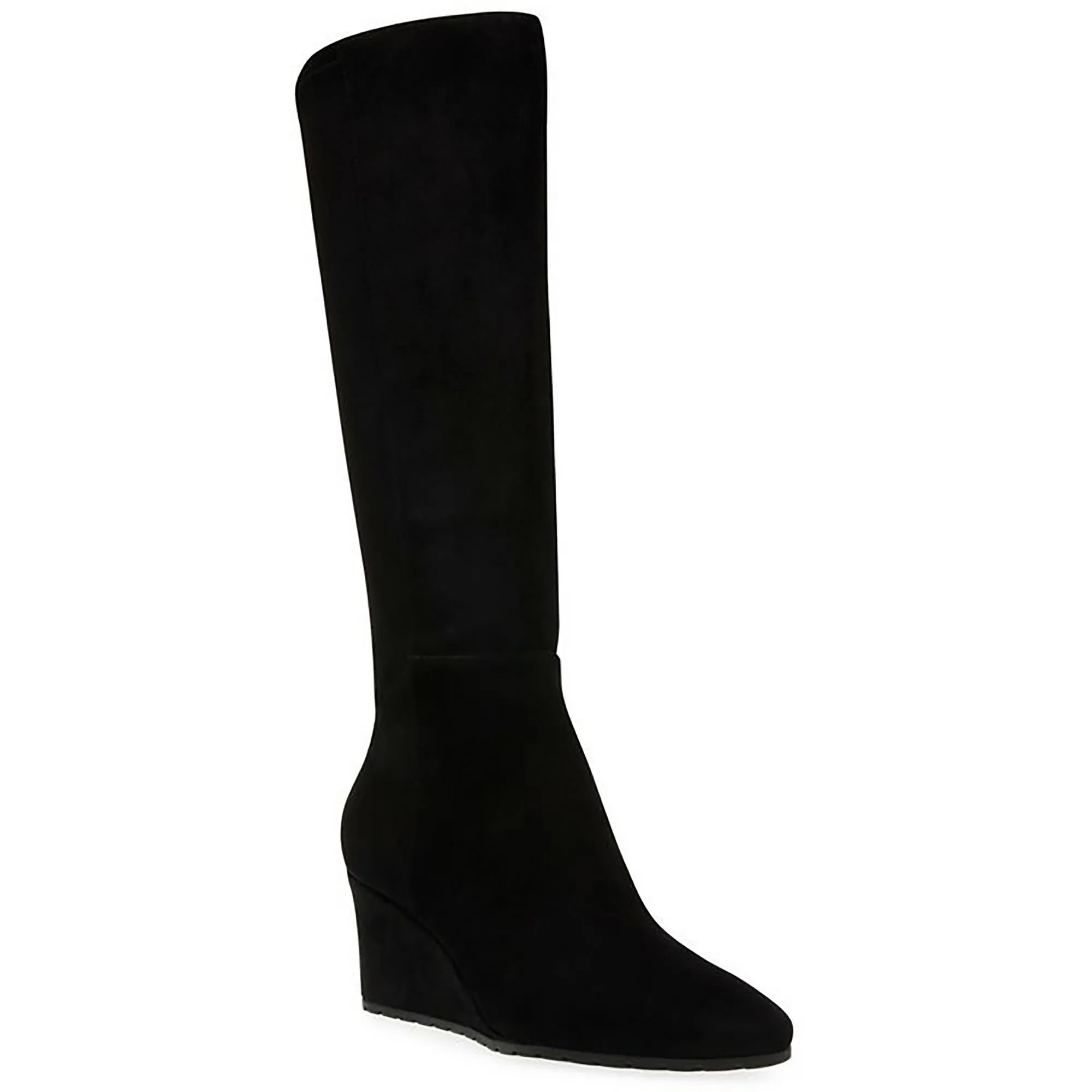 akvalonia Womens Faux Suede Wide Calf Knee-High Boots