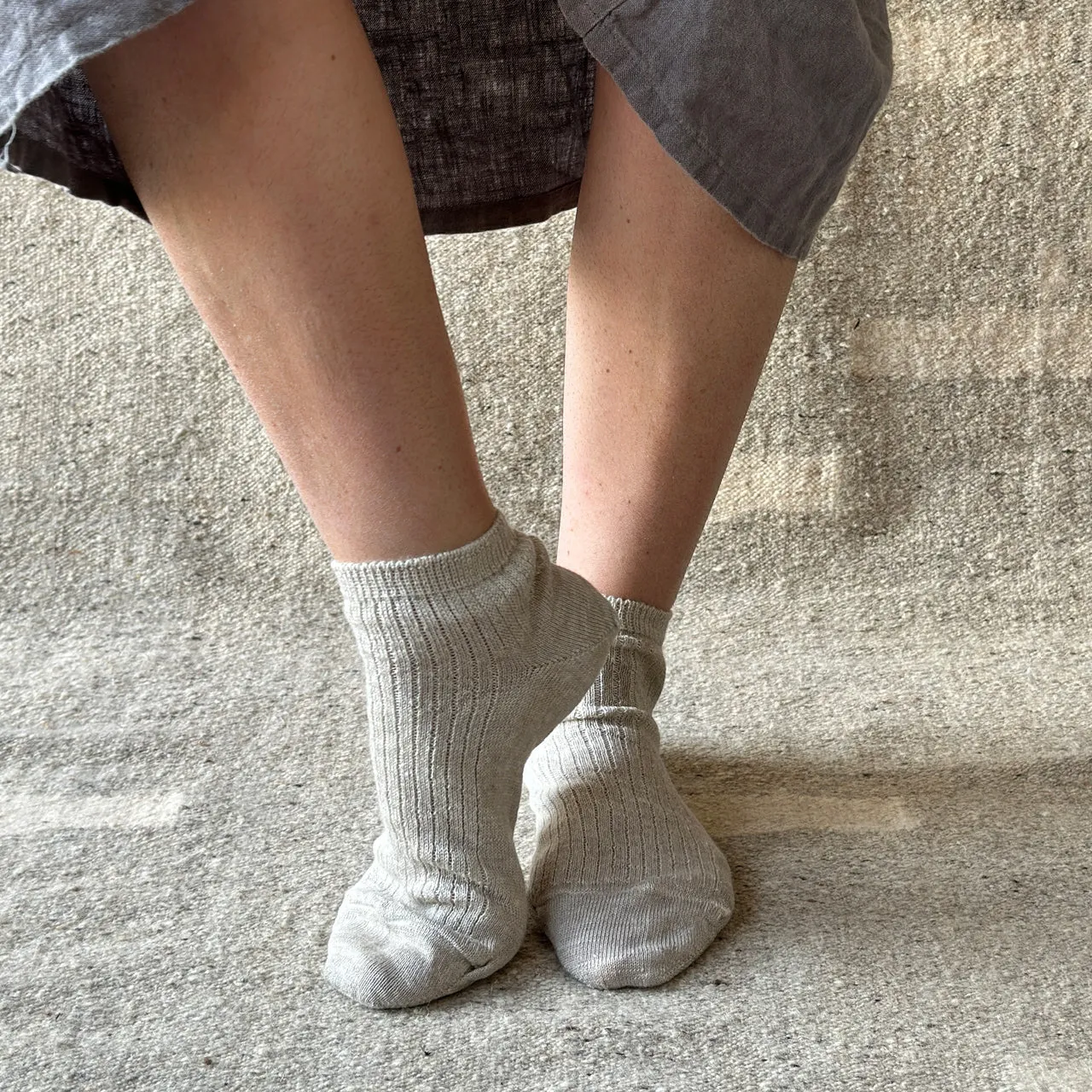 Ankle Socks - Organic Merino/Linen (Adults 36-43)