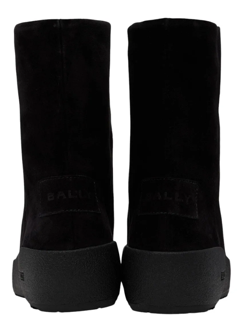 Bally GSTAAD 6302964 Women's Black Suede Leather Shirling Lined Boots
