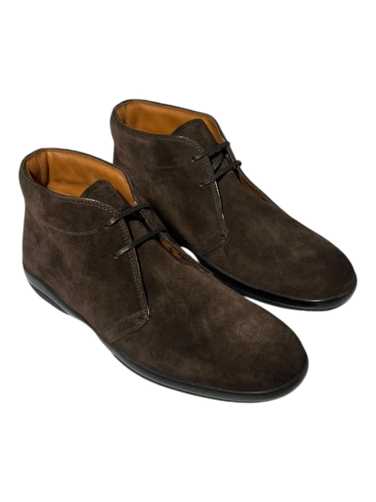 Bally Milkom 6209552 Men's Coffee Calf Suede Leather Boots