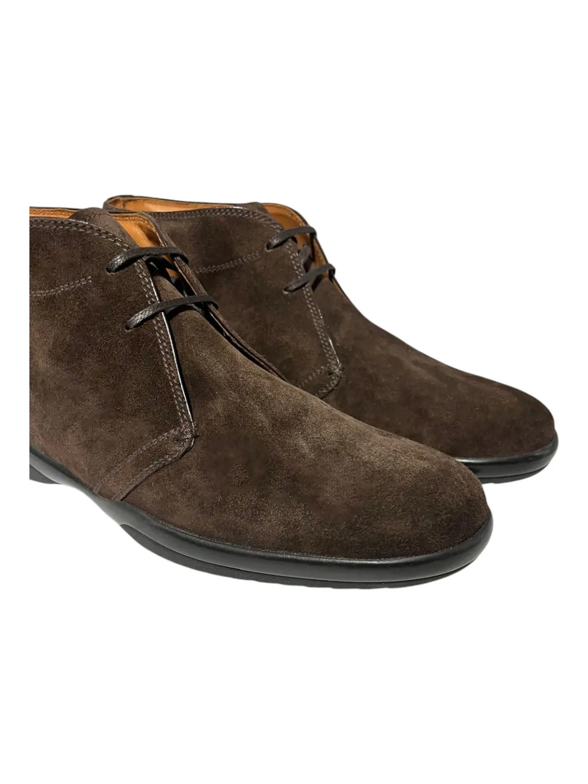 Bally Milkom 6209552 Men's Coffee Calf Suede Leather Boots