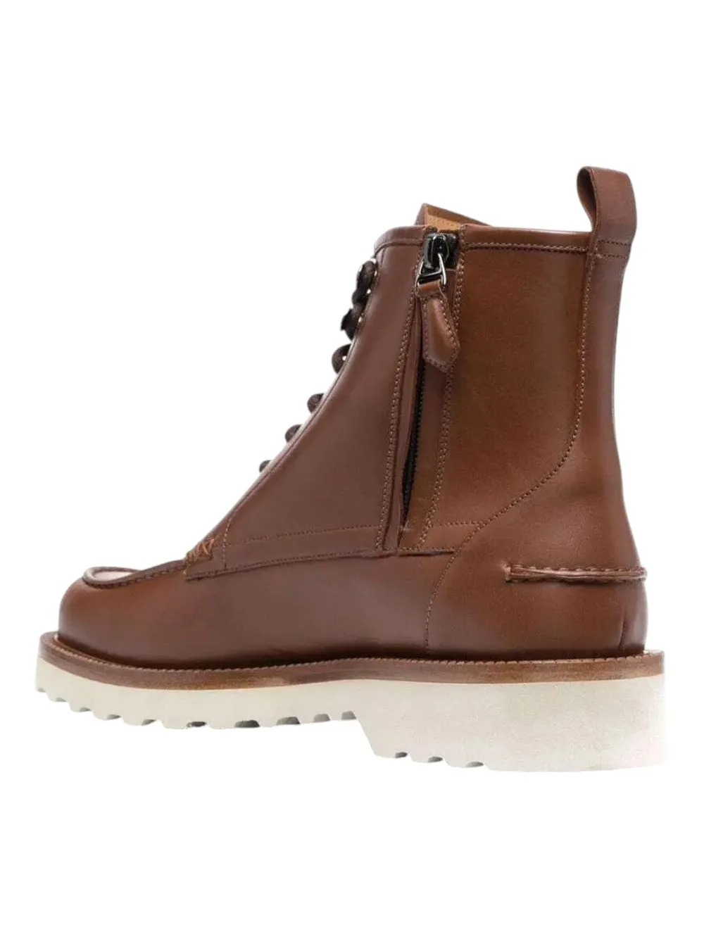 Bally Nokor 6239794 Men's Brown Moc Toe Leather Boots