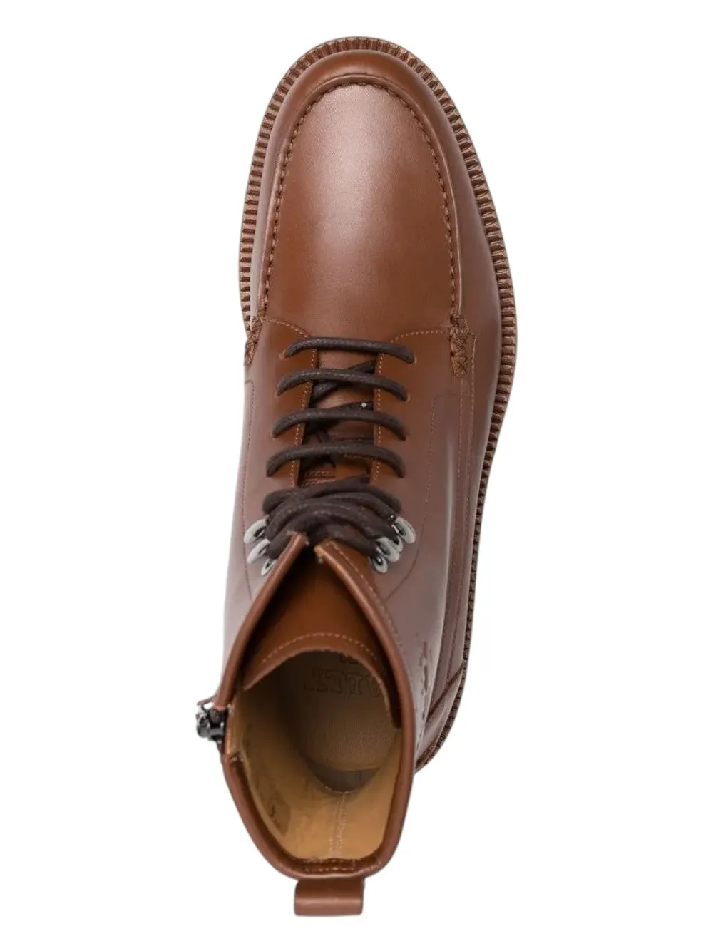 Bally Nokor 6239794 Men's Brown Moc Toe Leather Boots