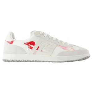 Balmain Swan Sneakers - Balmain - Leather - White/Red