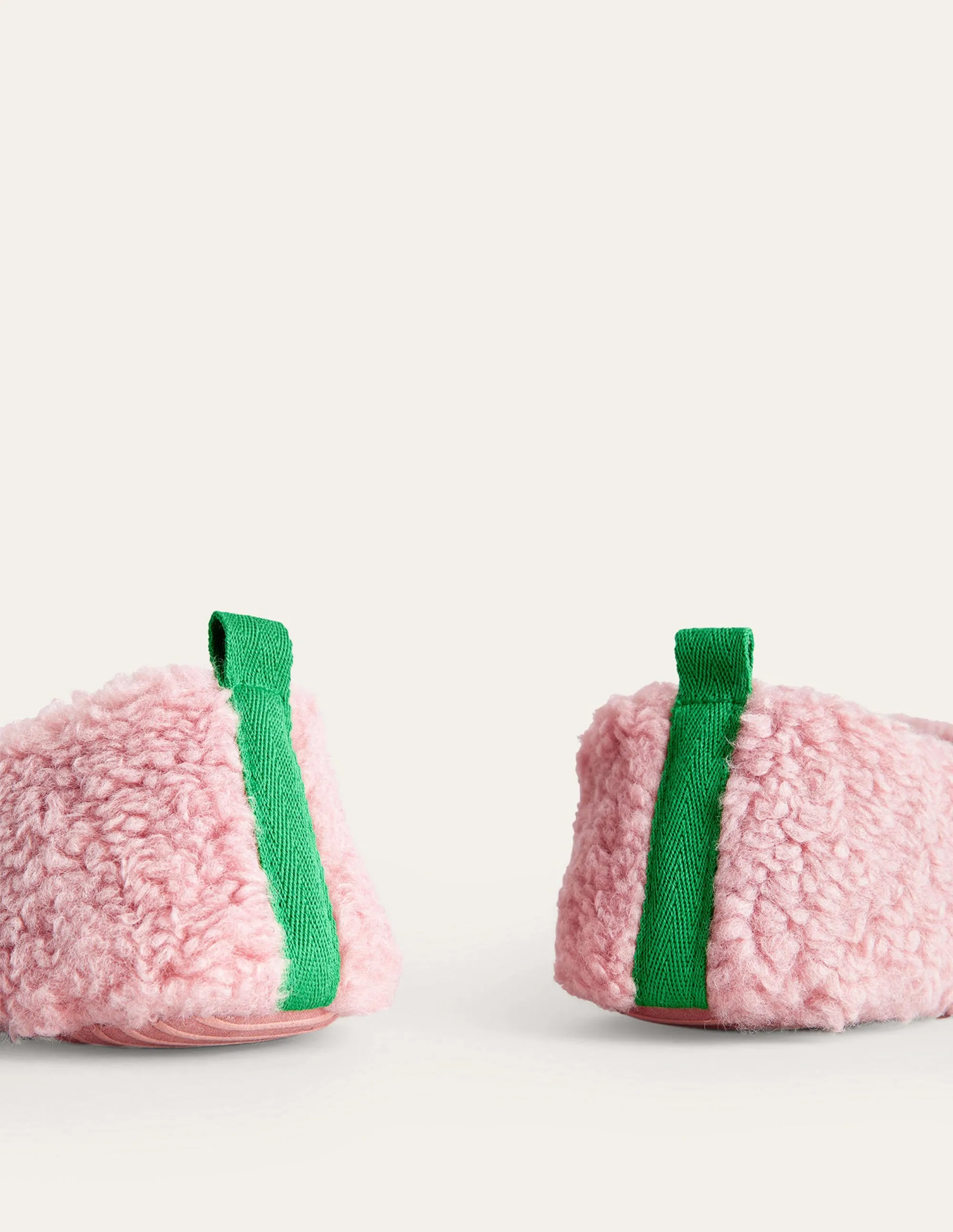 Borg Ballerina Slippers-Pink