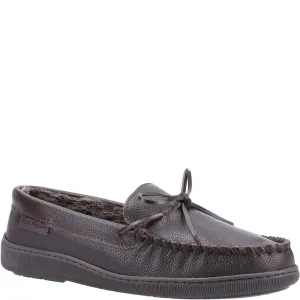Brown Ace Leather Slippers