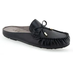Cody Womens Bow Leather Slide Slippers