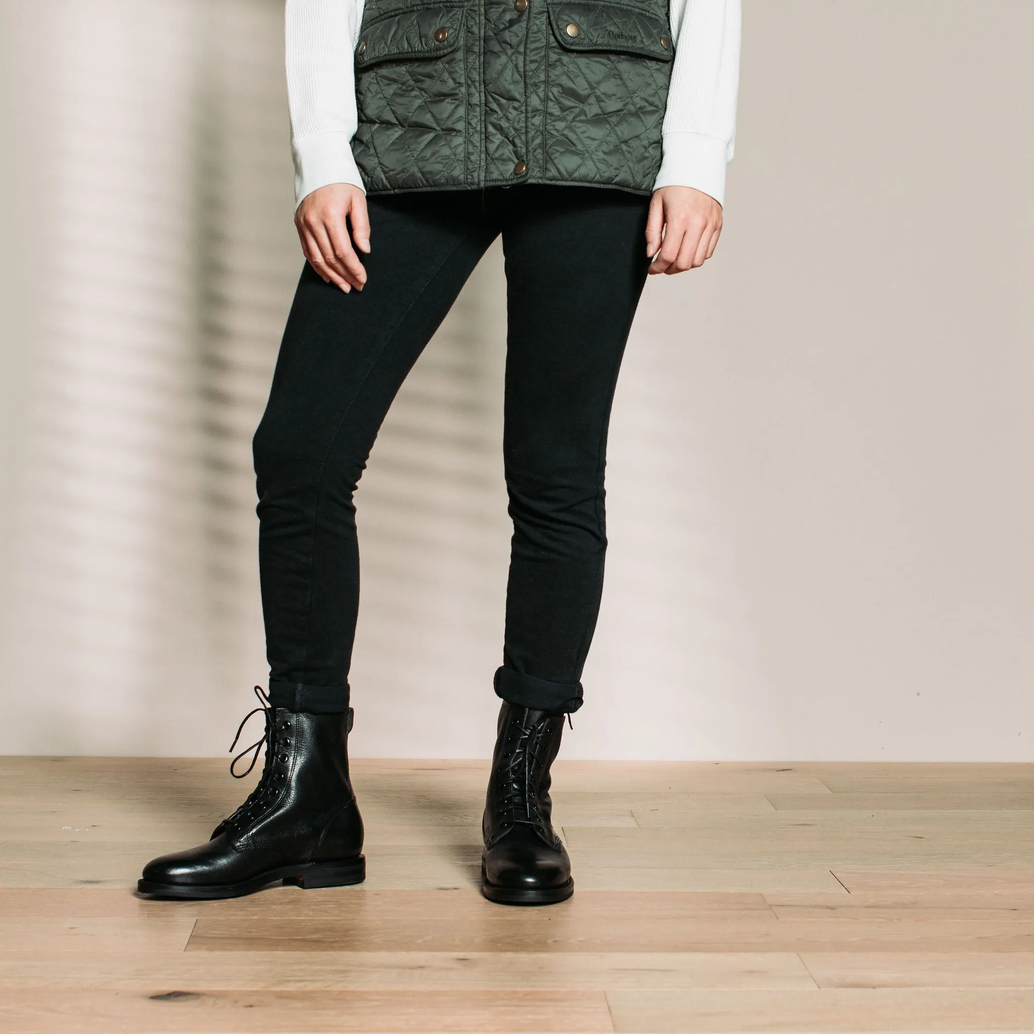 Combat Boot Nero Nappa