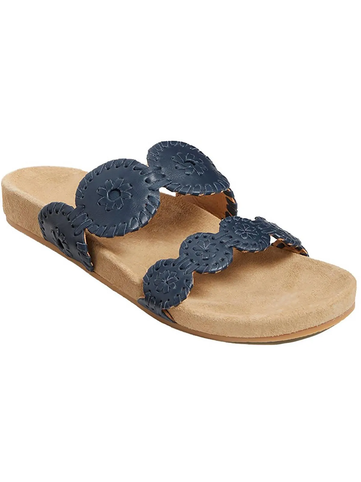 Comfort Lauren Womens Leather Slide Sandals