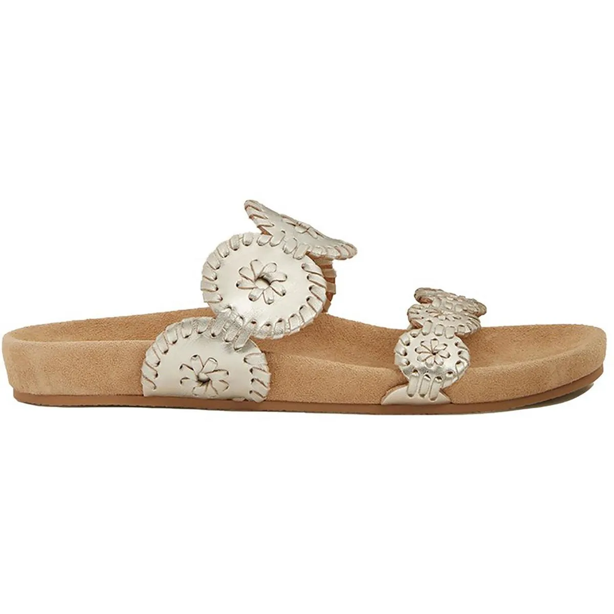 Comfort Lauren Womens Leather Slide Sandals
