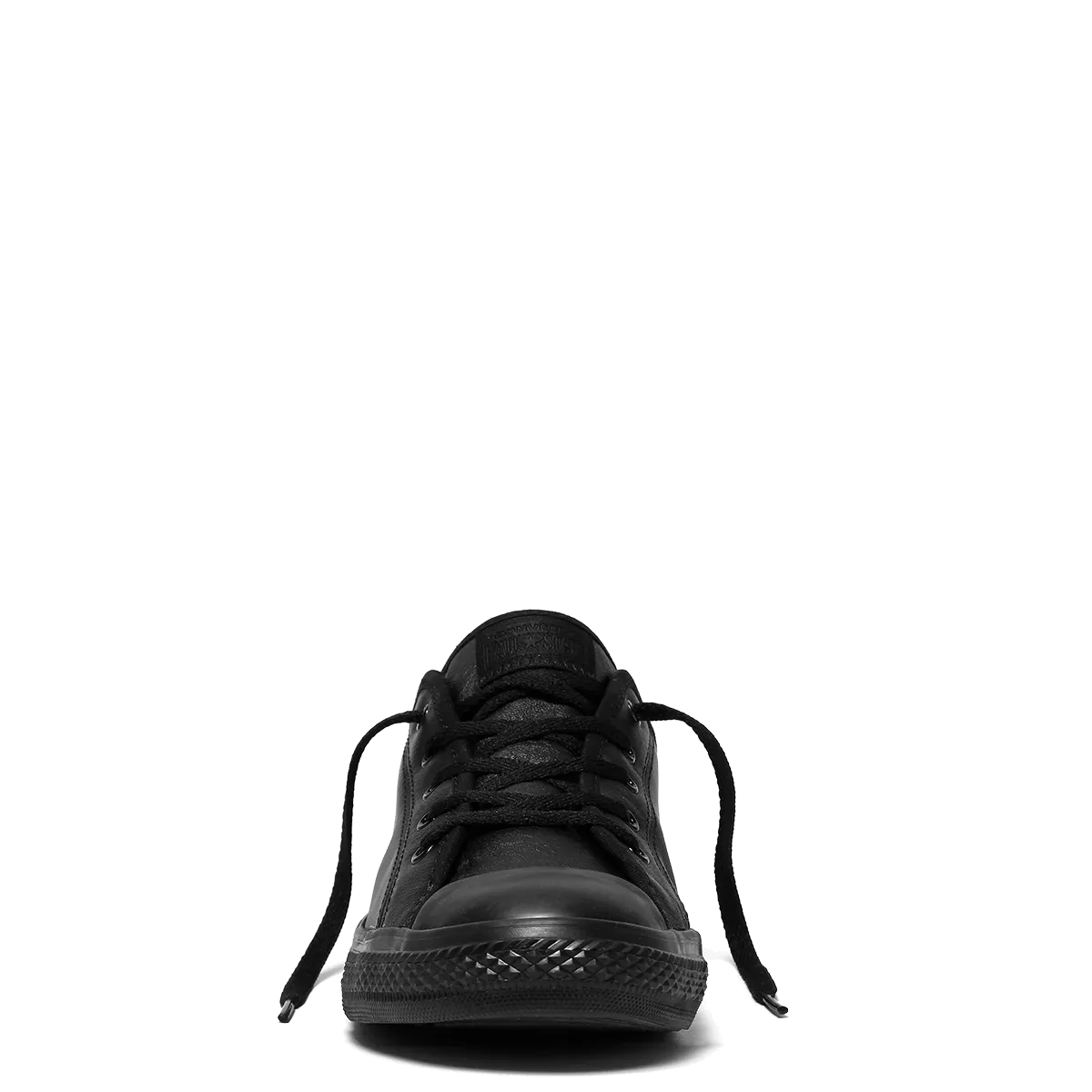 CONVERSE WOMEN'S CHUCK TAYLOR ALL STAR DAINTY LOW TOP TRIPLE BLACK LEATHER SHOE