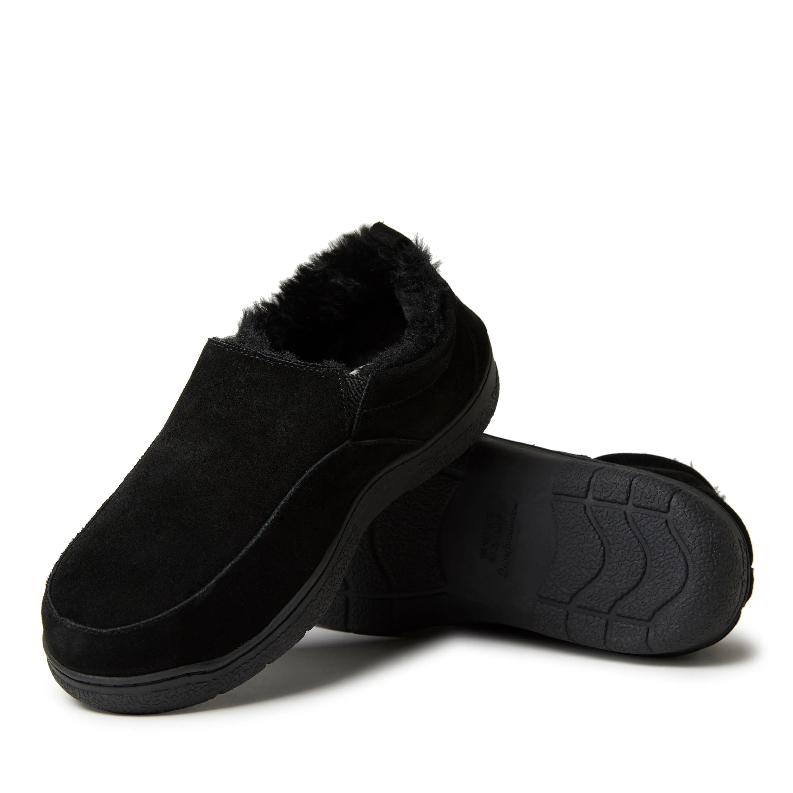 Dearfoams Men's Graham Genuine Suede Closed Back