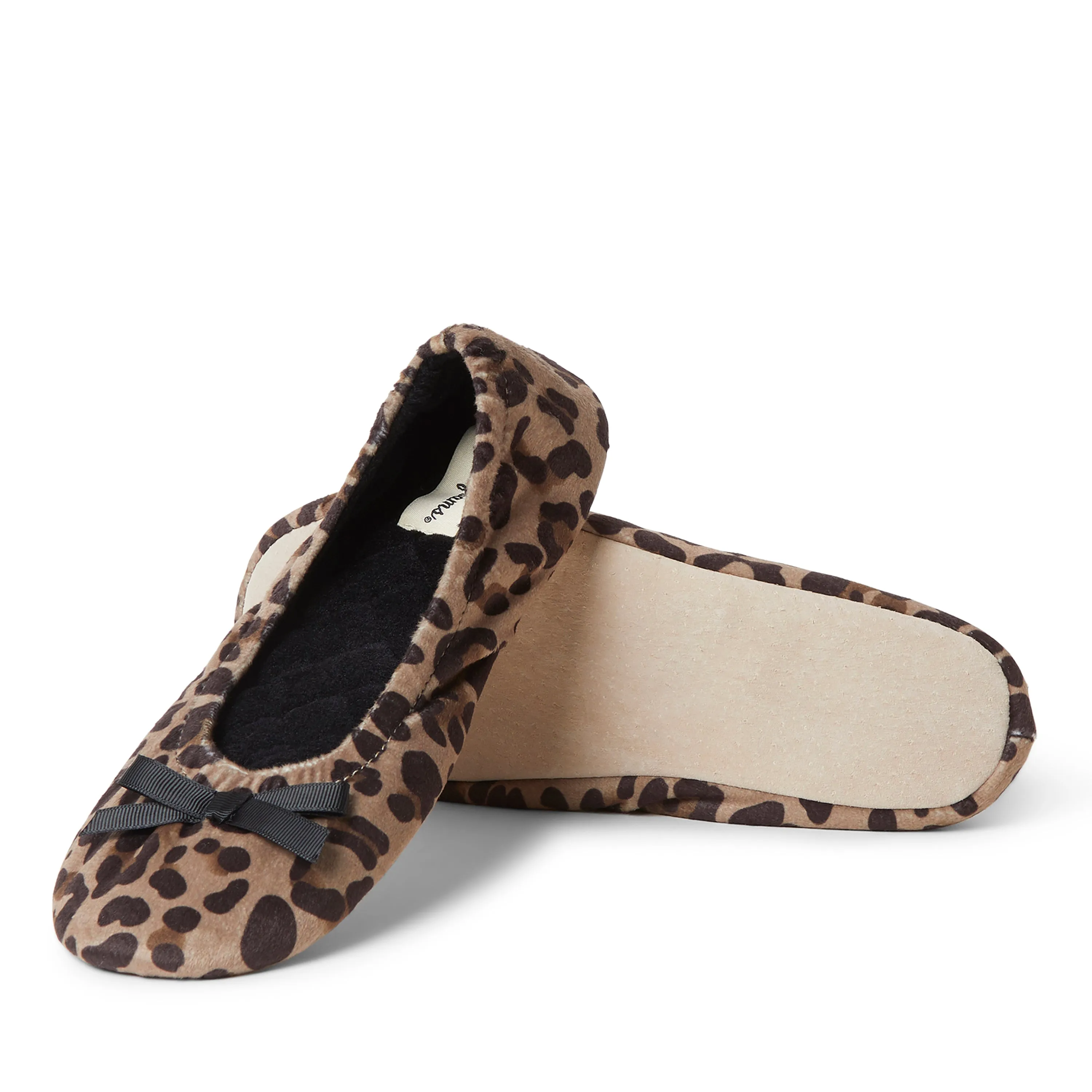 Dearfoams Women's Layla Ballerina with Genuine Suede Outsole