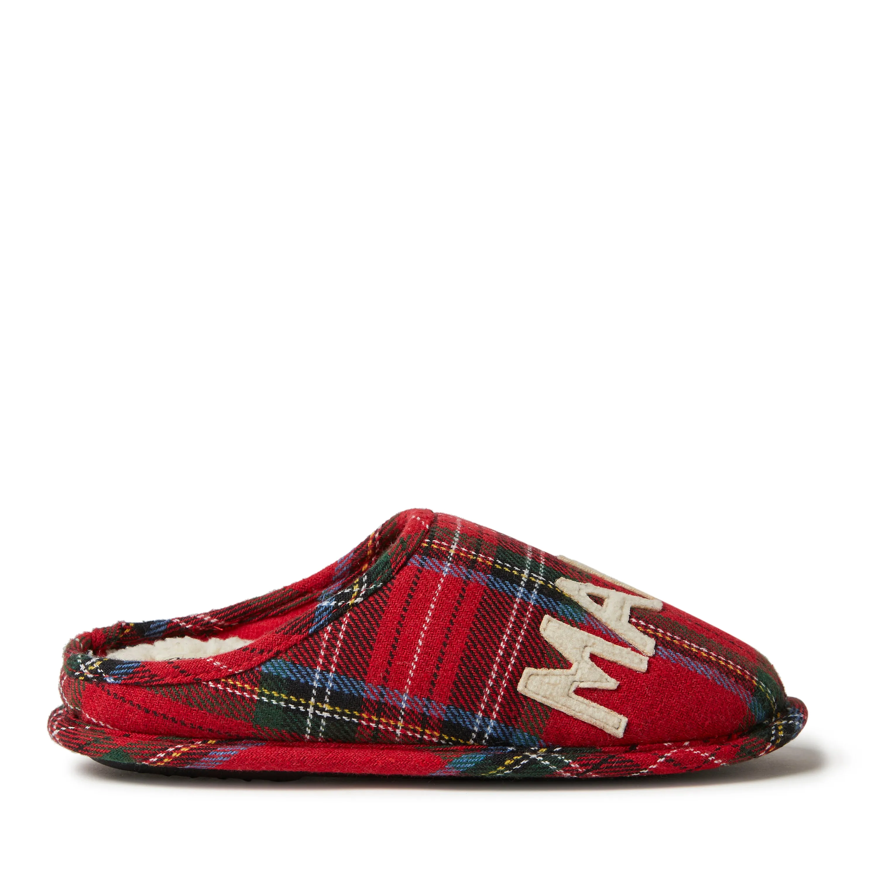 Dearfoams Women's Plaid Mama Bear Mom Clog House Slipper