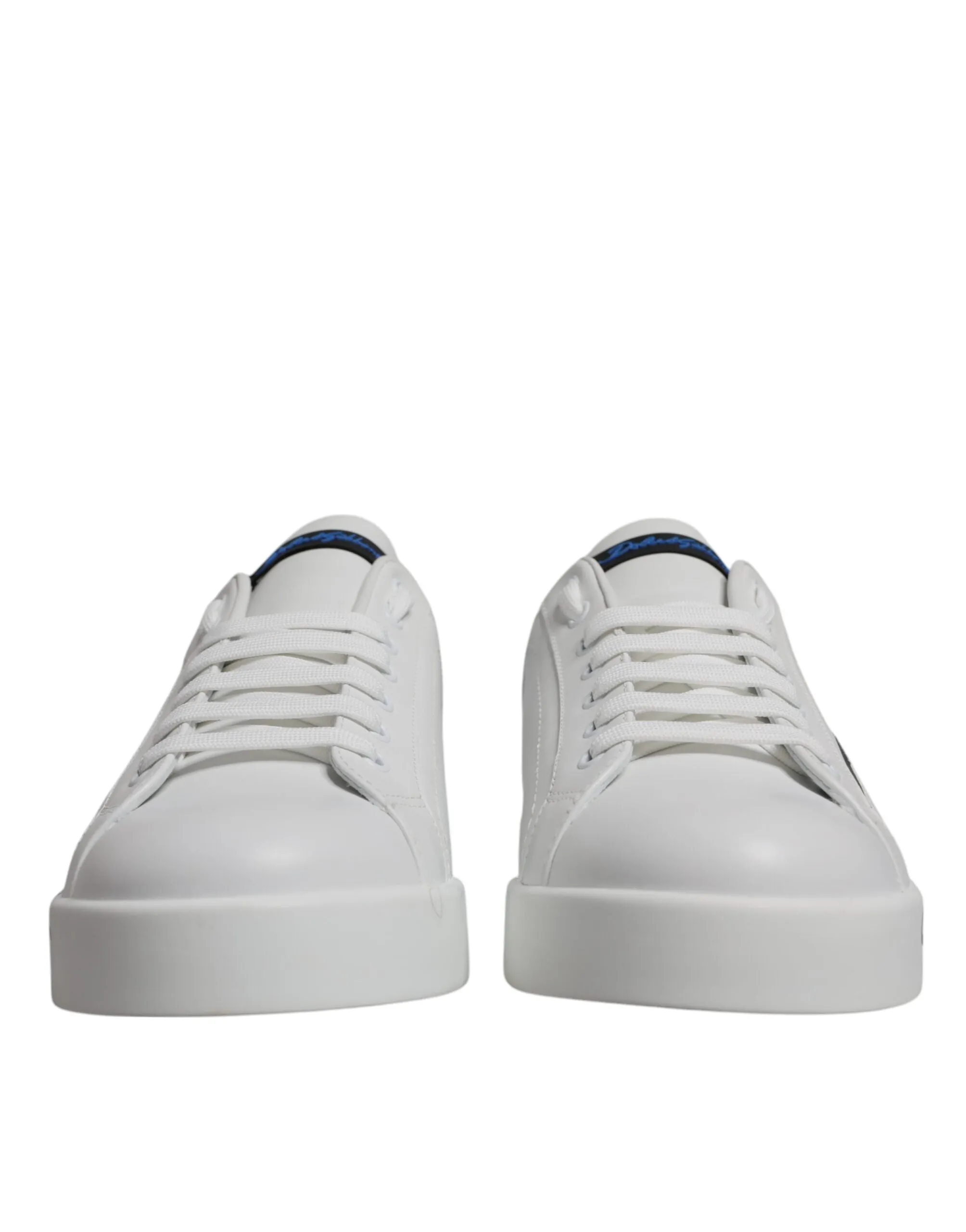 Dolce & Gabbana blue Leather Logo Low Top Sneakers Men's Shoes