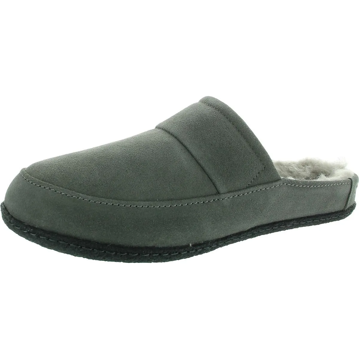 Falcon Ridge II Scuff Mens Faux Fur Lined Suede Scuff Slippers