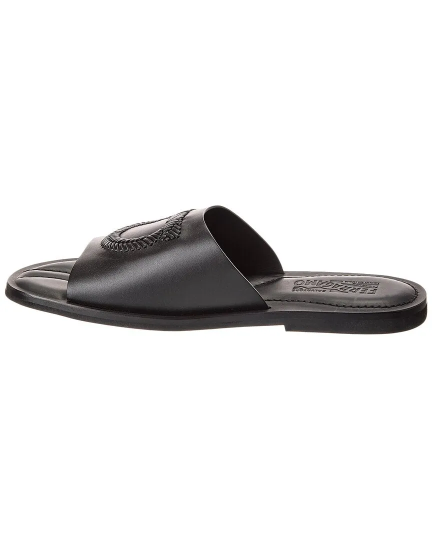 Ferragamo Lionel Leather Slide