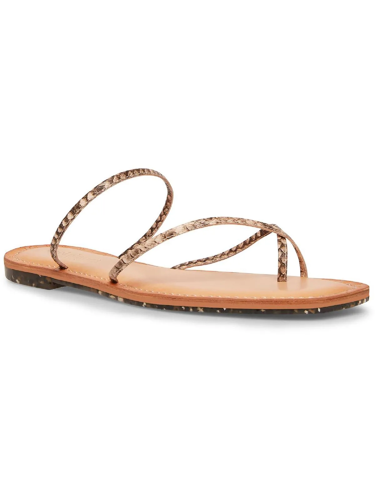Freee Womens Open Toe Square Toe Strappy Sandals