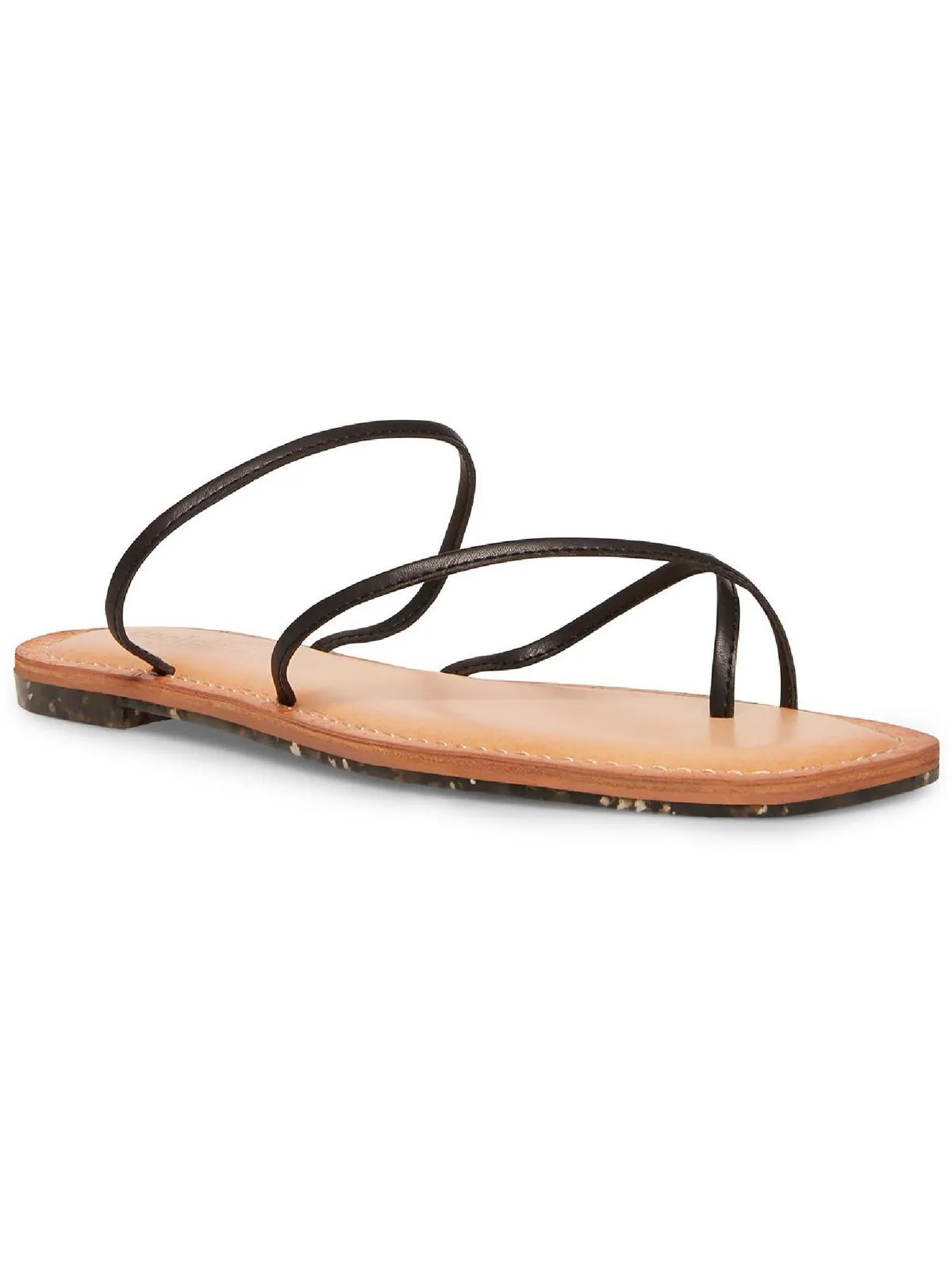 Freee Womens Open Toe Square Toe Strappy Sandals