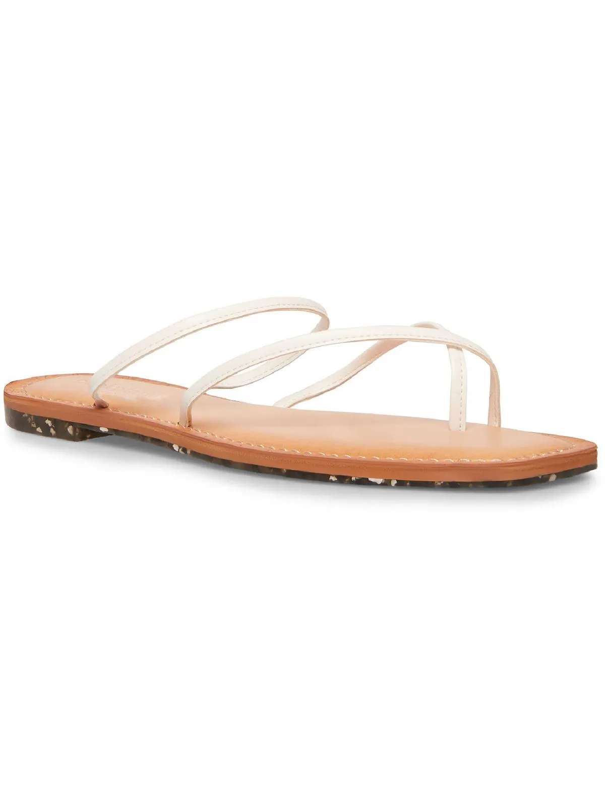 Freee Womens Open Toe Square Toe Strappy Sandals