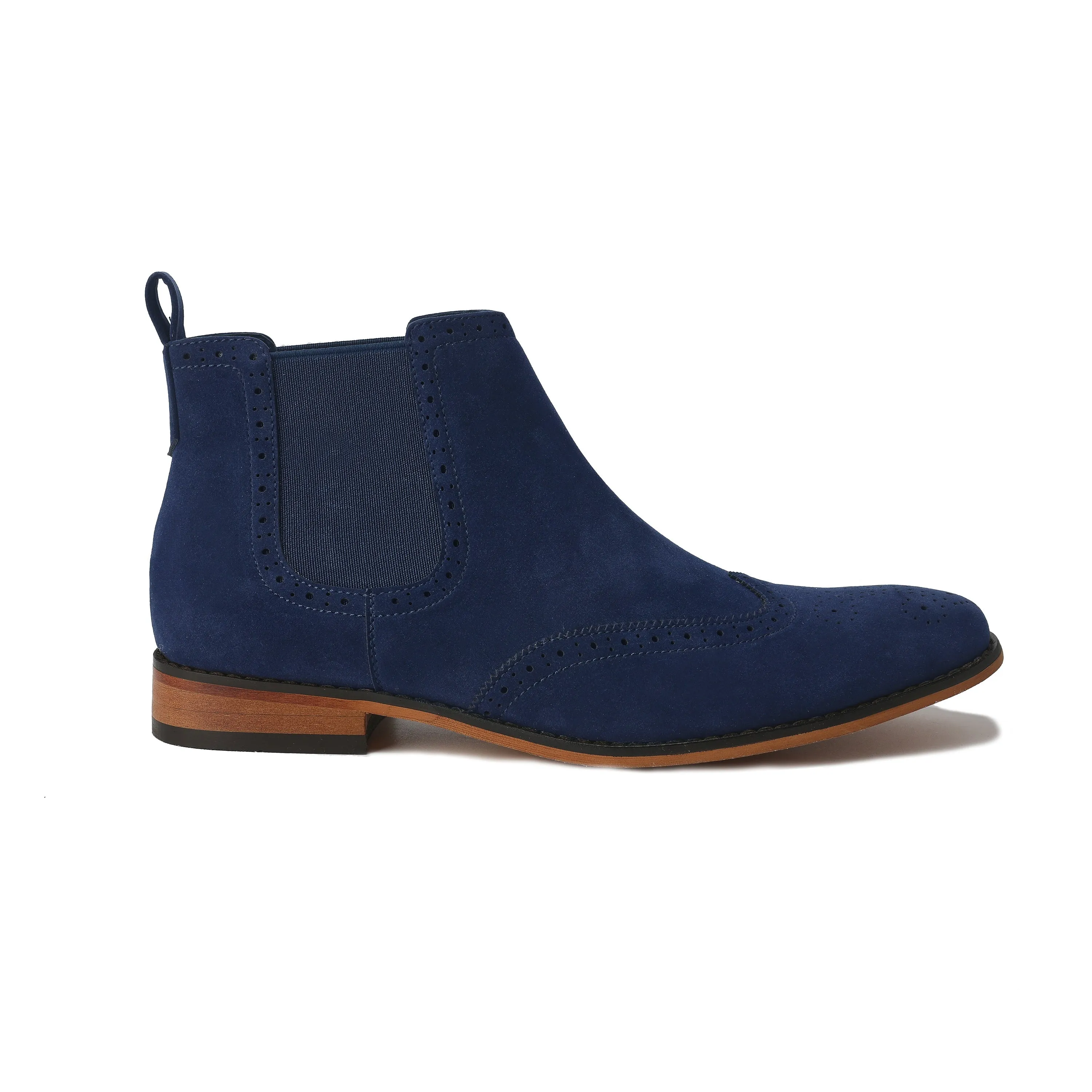 Gino Vitale Men's Slip On Wing Tip Chelsea Boots??