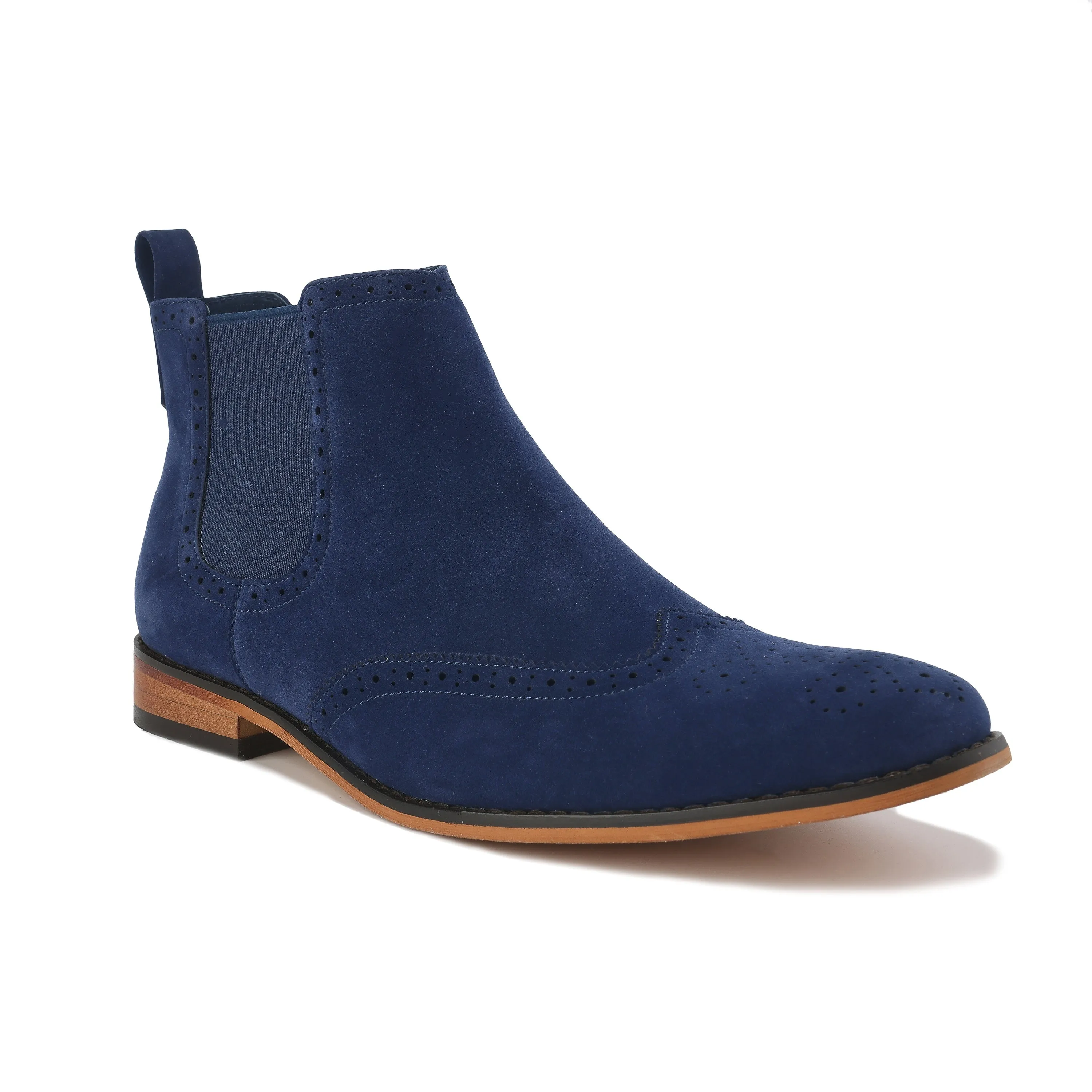 Gino Vitale Men's Slip On Wing Tip Chelsea Boots??