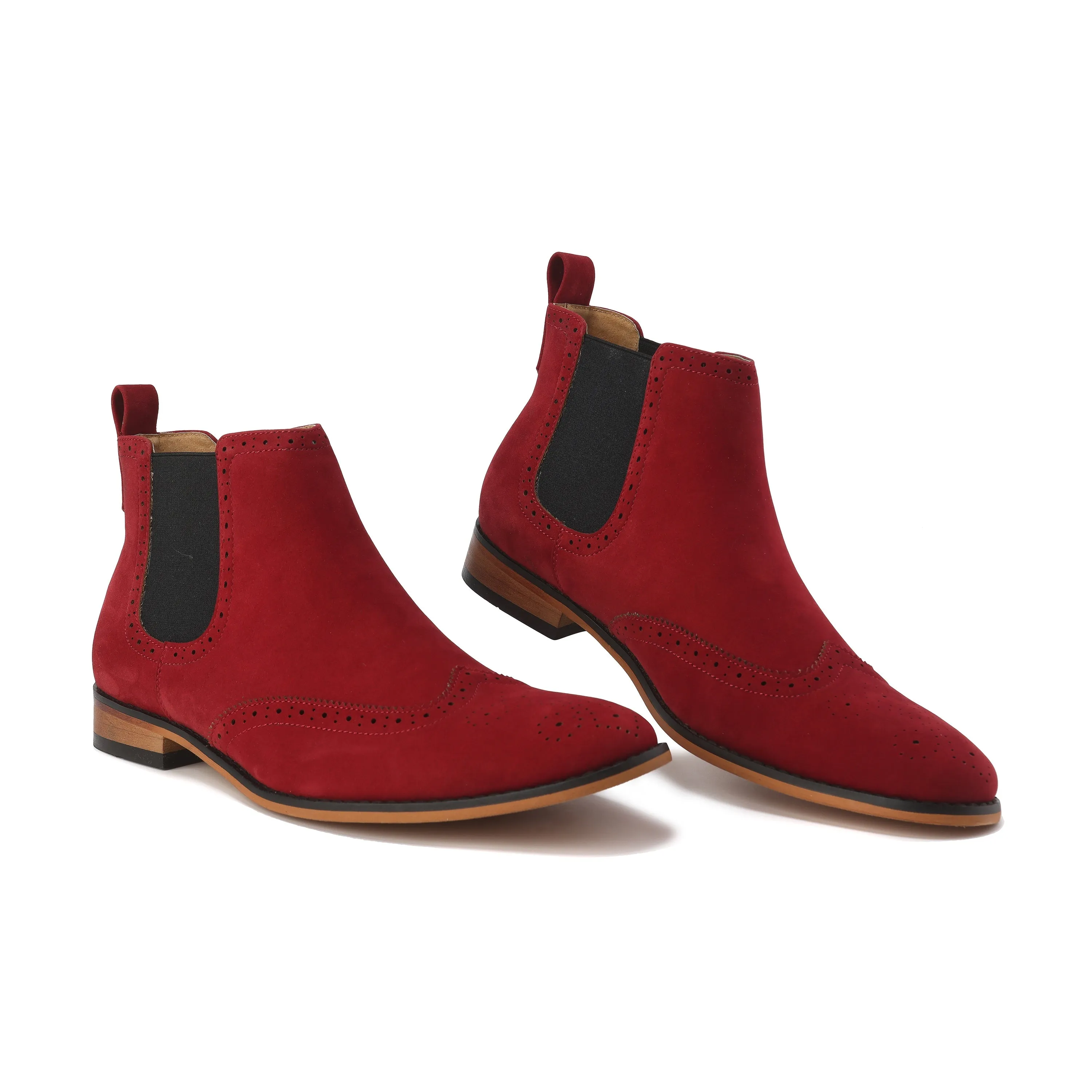 Gino Vitale Men's Slip On Wing Tip Chelsea Boots??