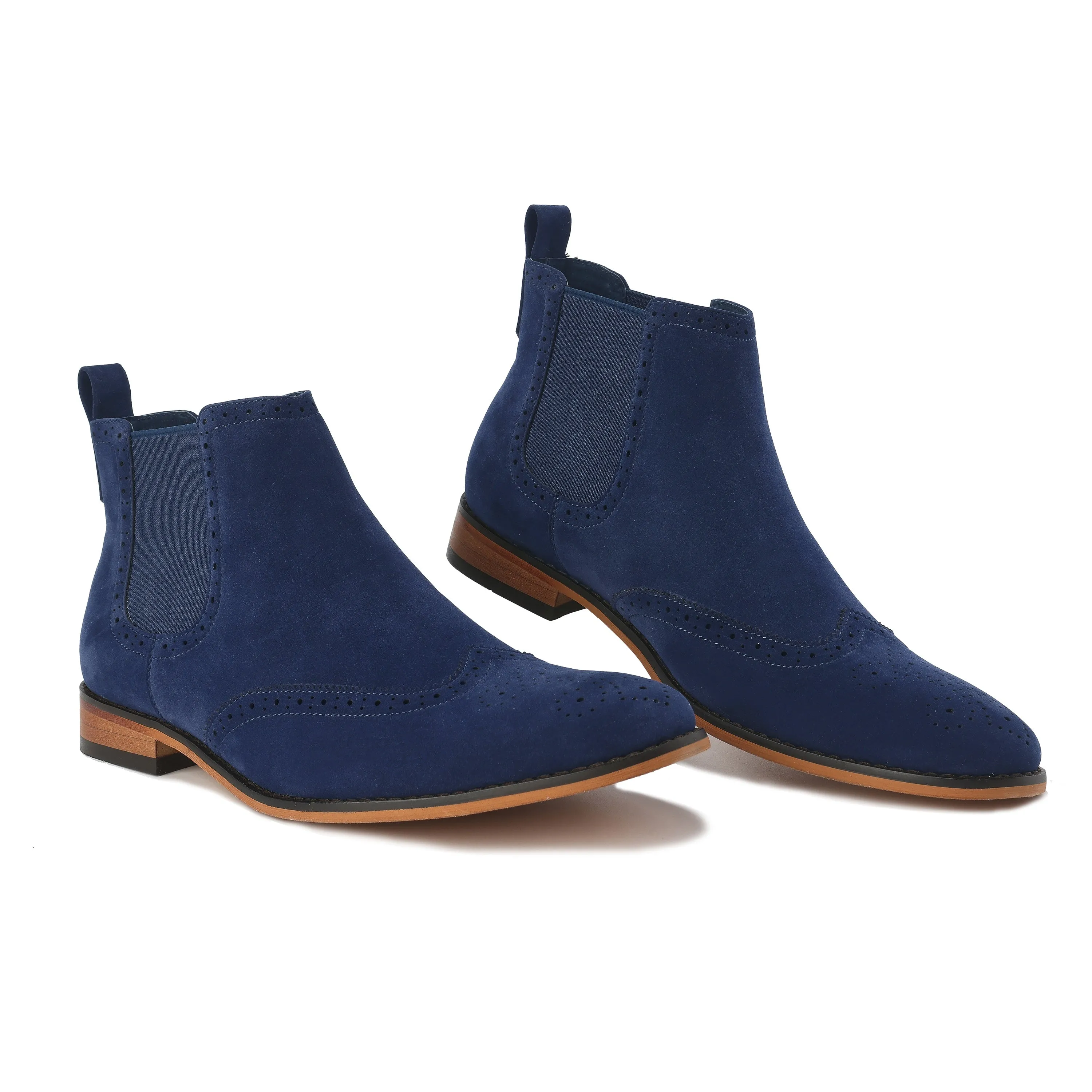 Gino Vitale Men's Slip On Wing Tip Chelsea Boots??