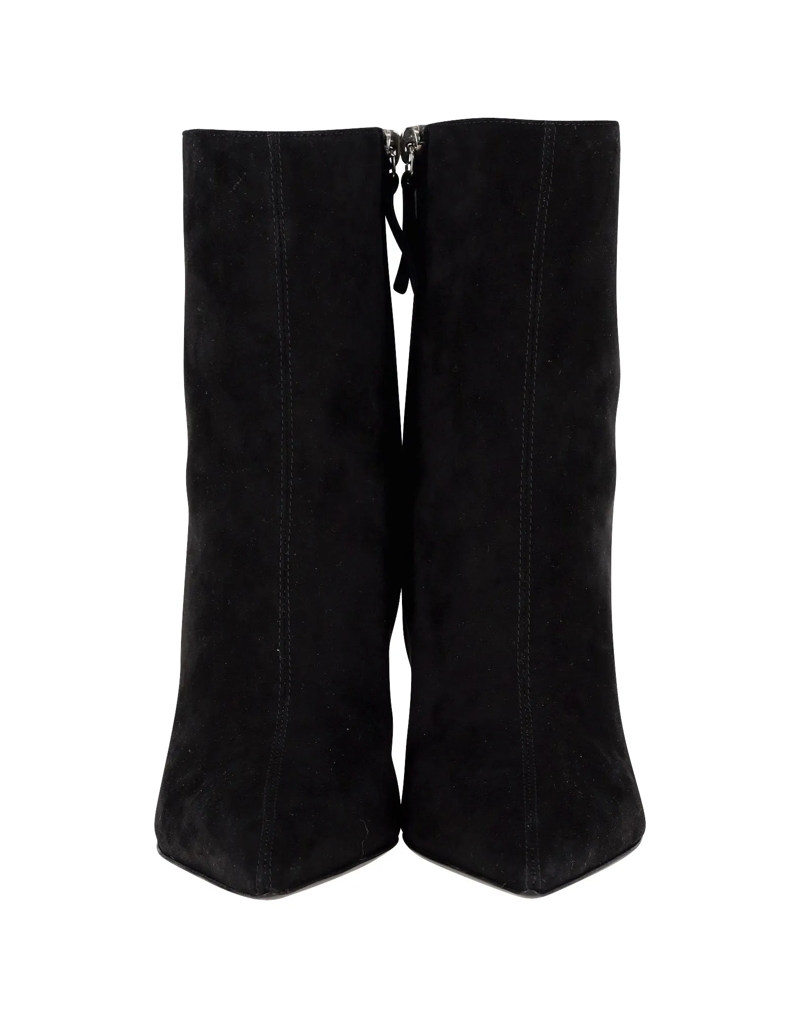 Giuseppe Zanotti Kristen Leopard Heel Ankle Boots in Black Suede