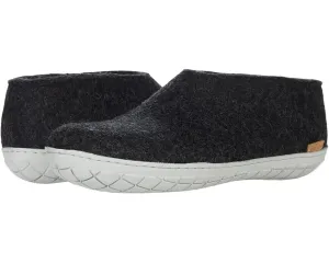 Glerups Slipper Unisex M10/W12 Charcoal Wool Round Toe Slip-On Comfort KHD451