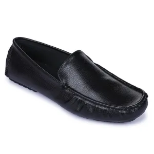 Gliders Black Casual Loafer Shoes For Men 2101-01 By Liberty