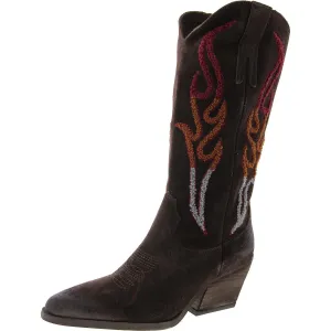 Graciella Womens Block Heel Pointed Toe Cowboy, Western Boots