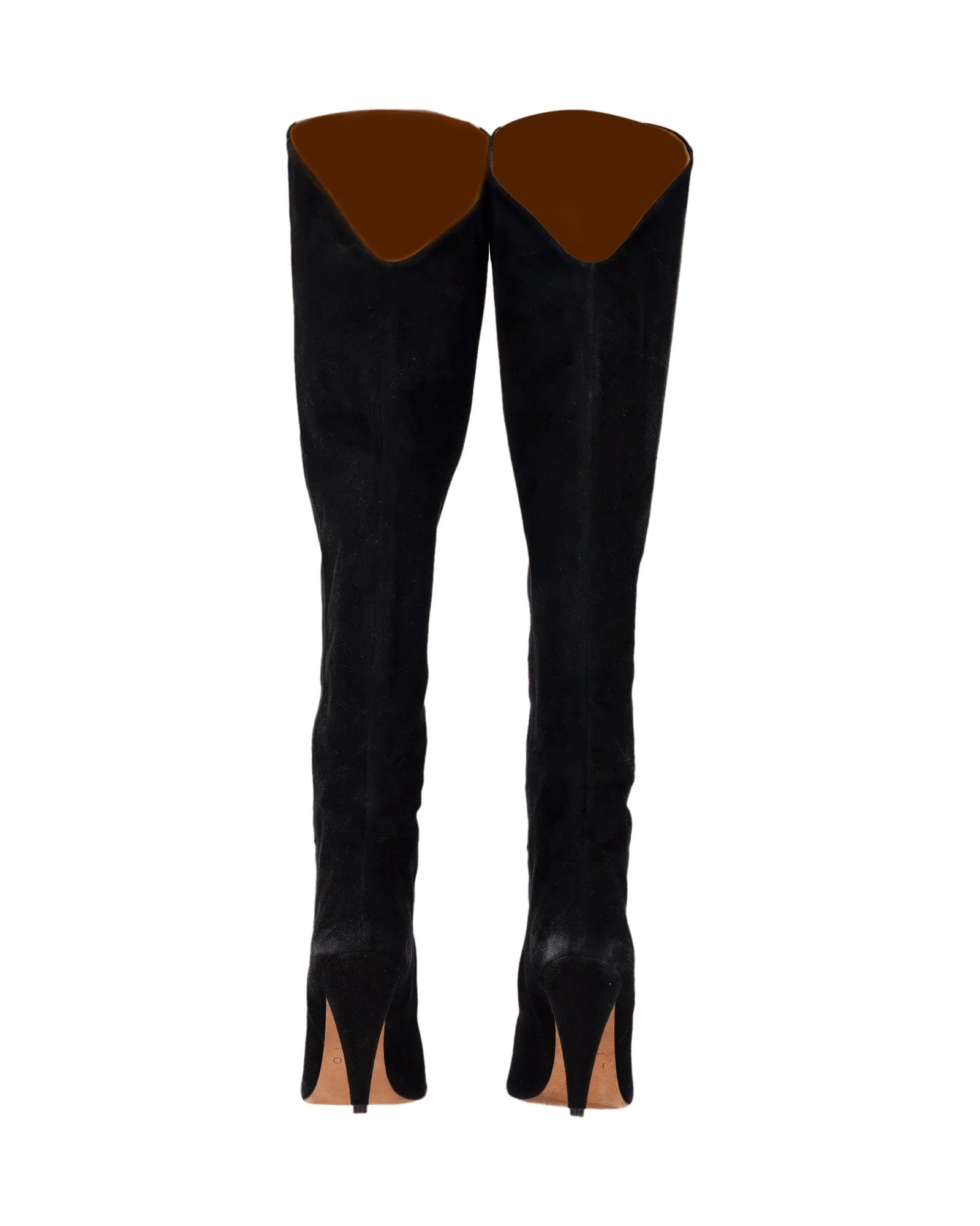 Iro Alma Over-The-Knee Boots in Black Suede