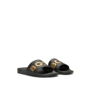 Italian-made slides with large logo detail