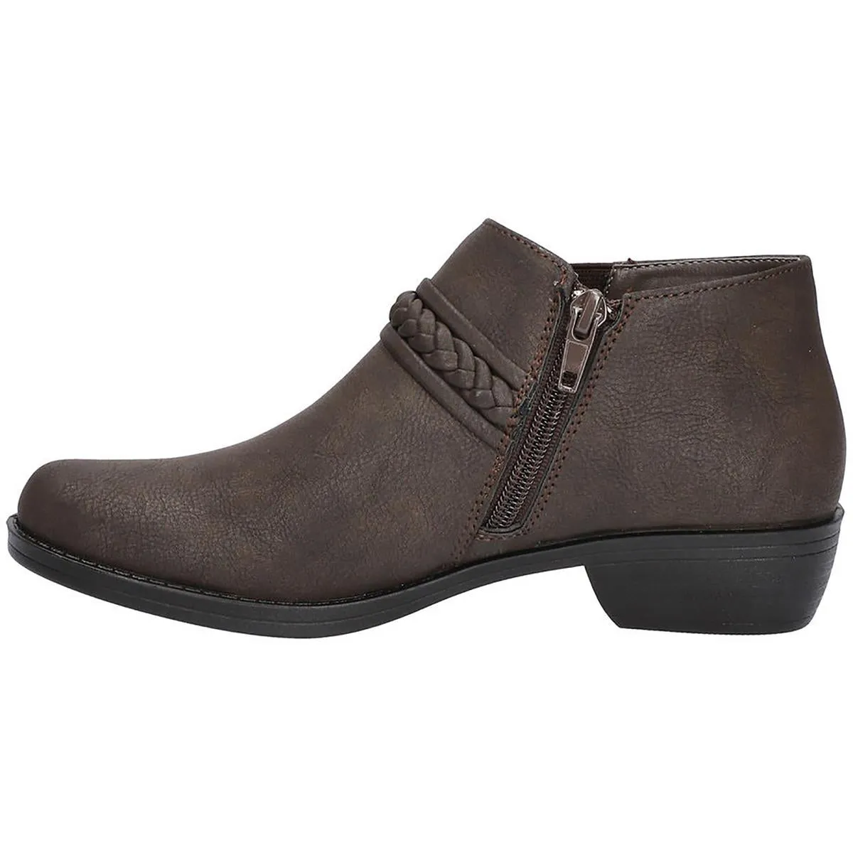 Jalia Womens Faux Leather Braided Ankle Boots