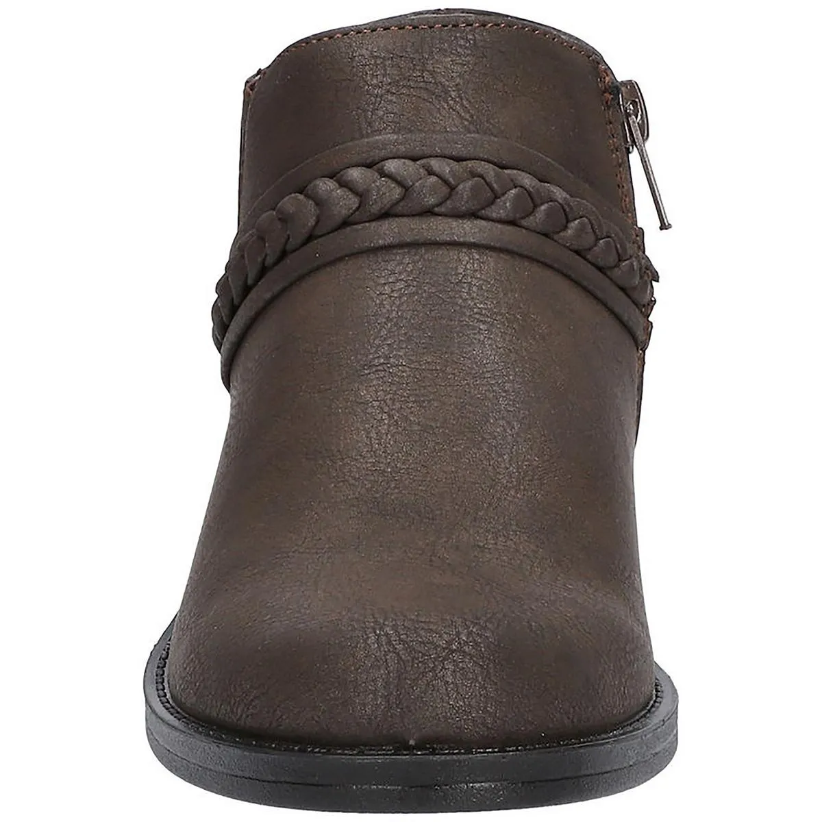 Jalia Womens Faux Leather Braided Ankle Boots
