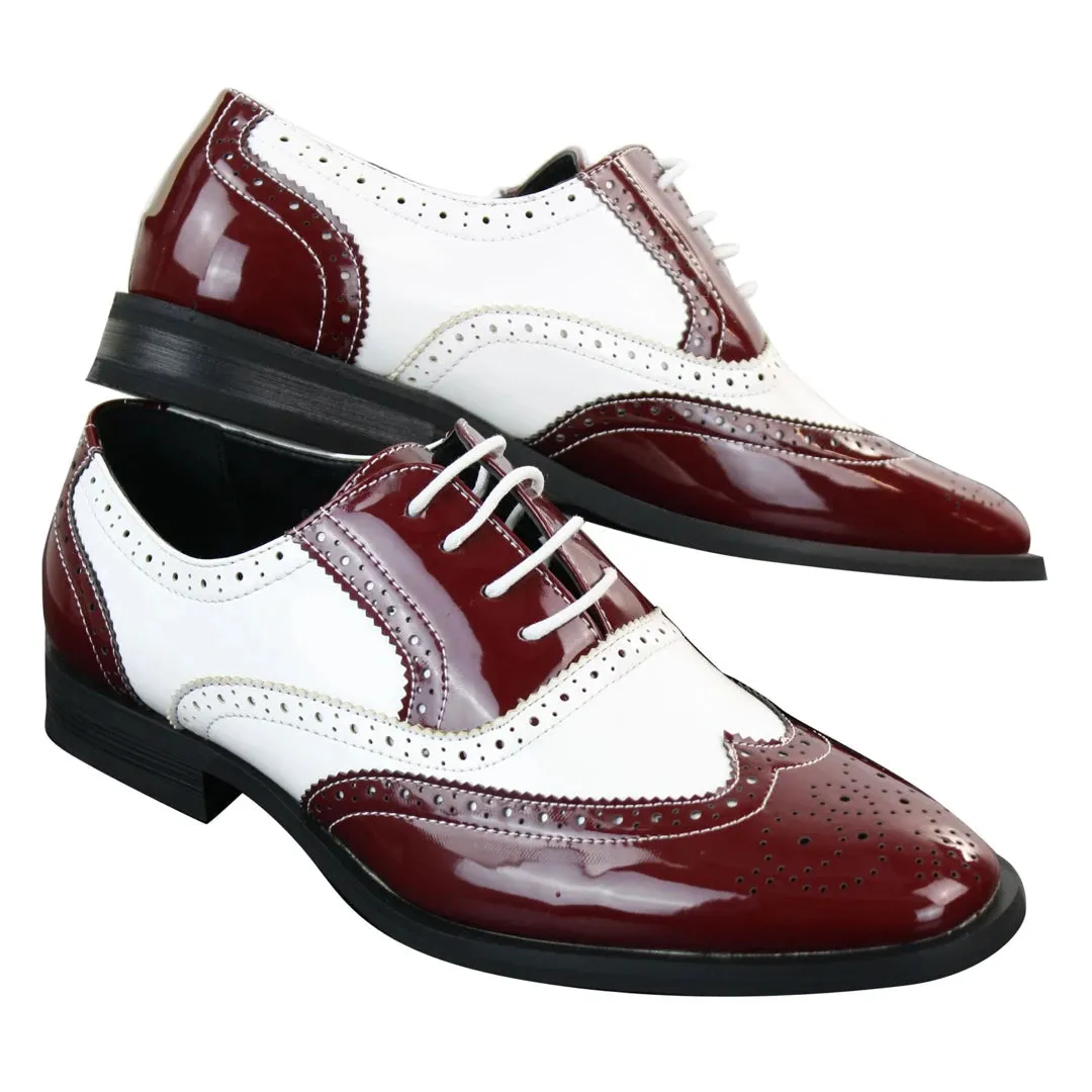 Lace Patent Brogue Shoes Gatsby