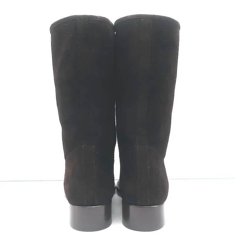 Loro Piana True Boots Chocolate Suede Size 38 NEW