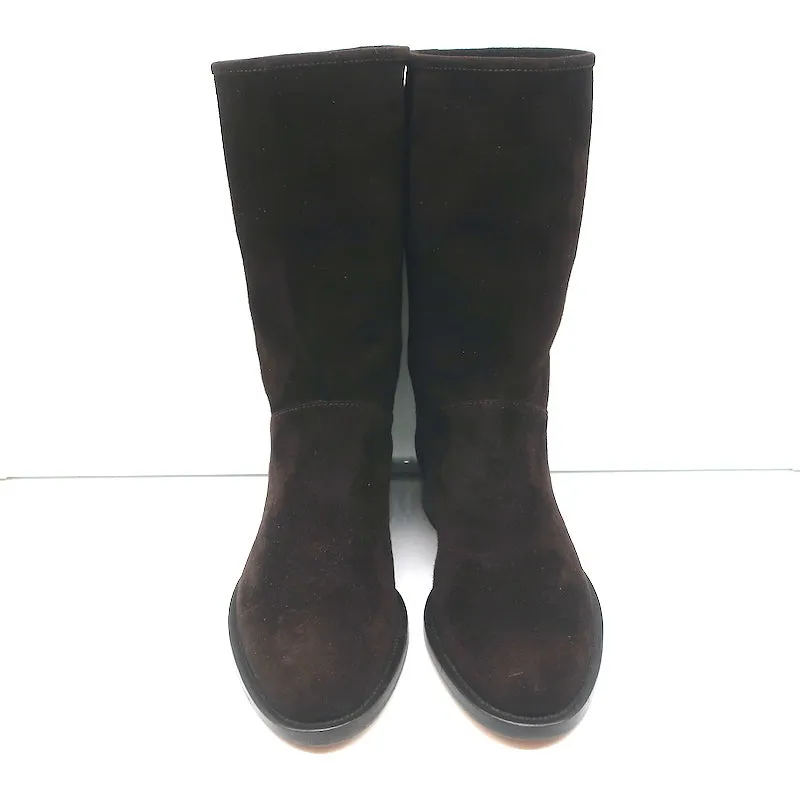 Loro Piana True Boots Chocolate Suede Size 38 NEW