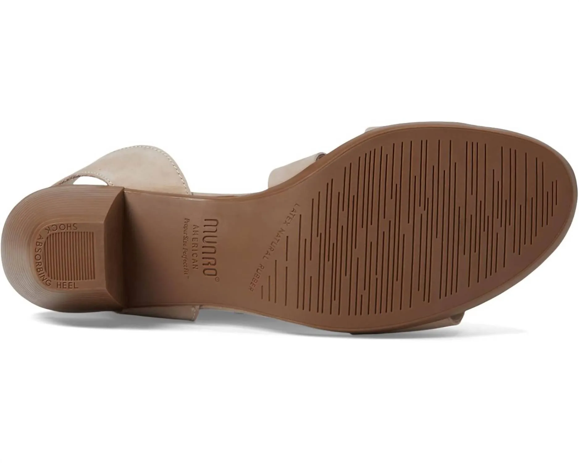 Lucia Heeled Sandal In Stone Nubuck