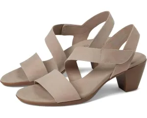 Lucia Heeled Sandal In Stone Nubuck