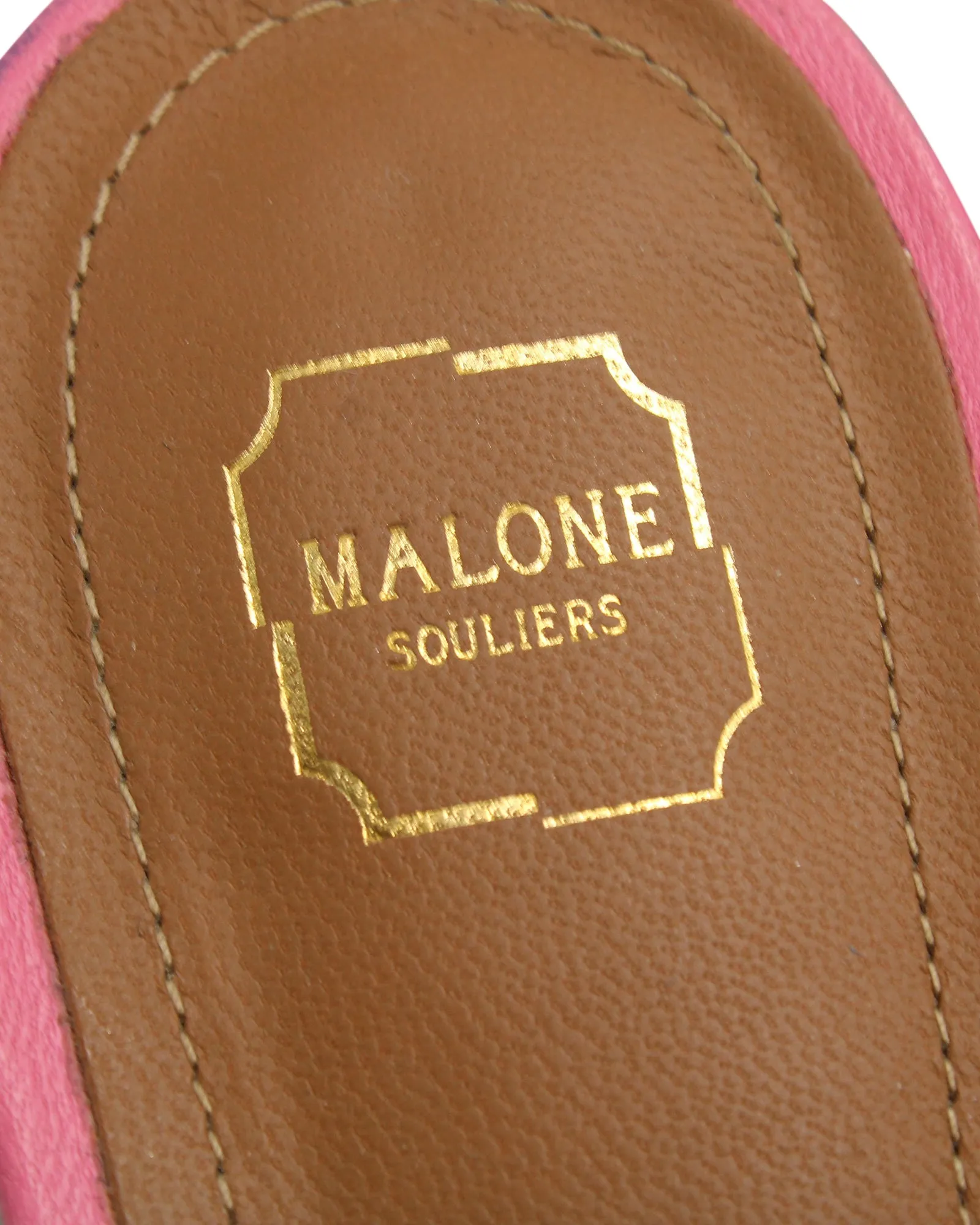 Malone Souliers Maisie Flat Mules in Pink Leather