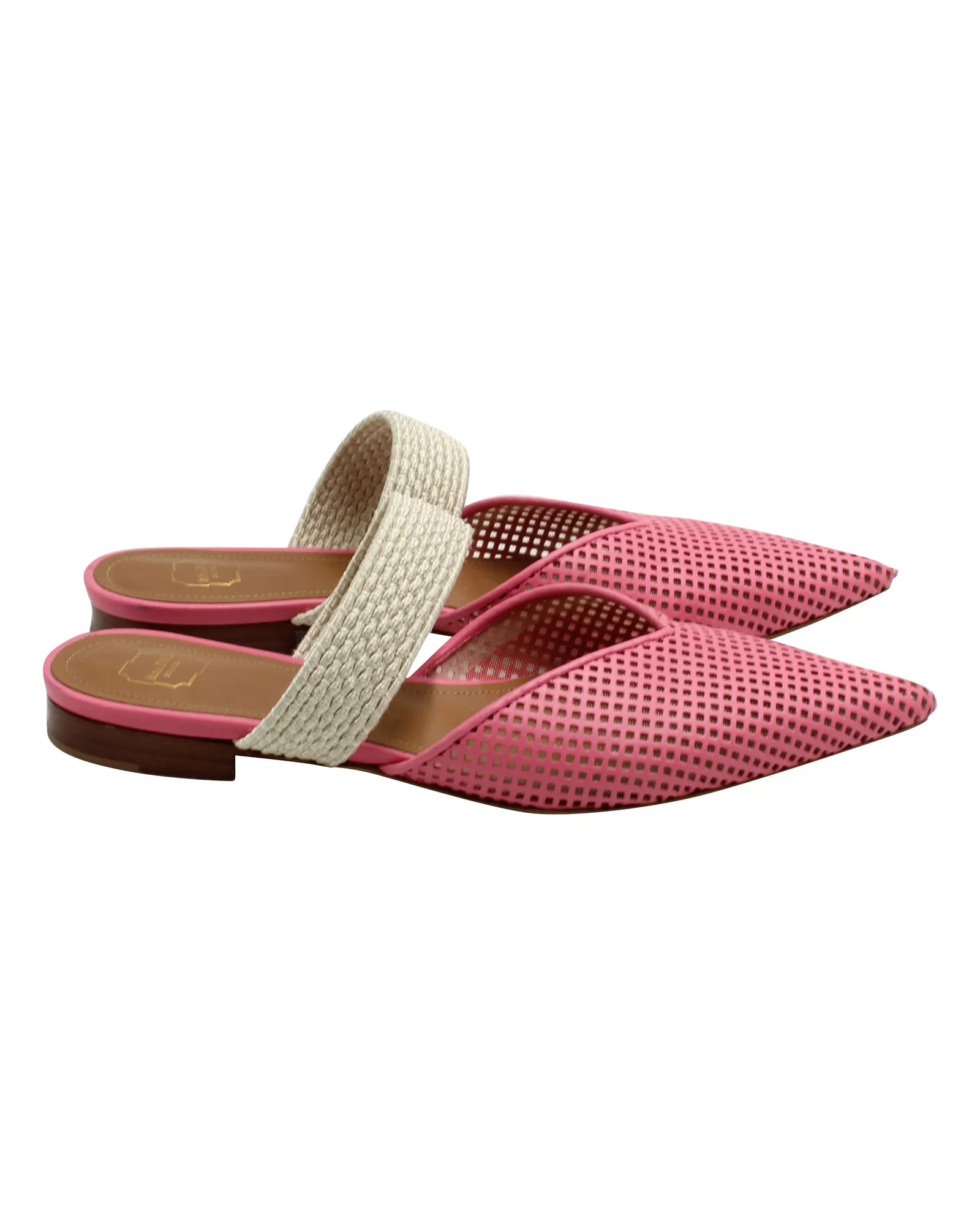 Malone Souliers Maisie Flat Mules in Pink Leather