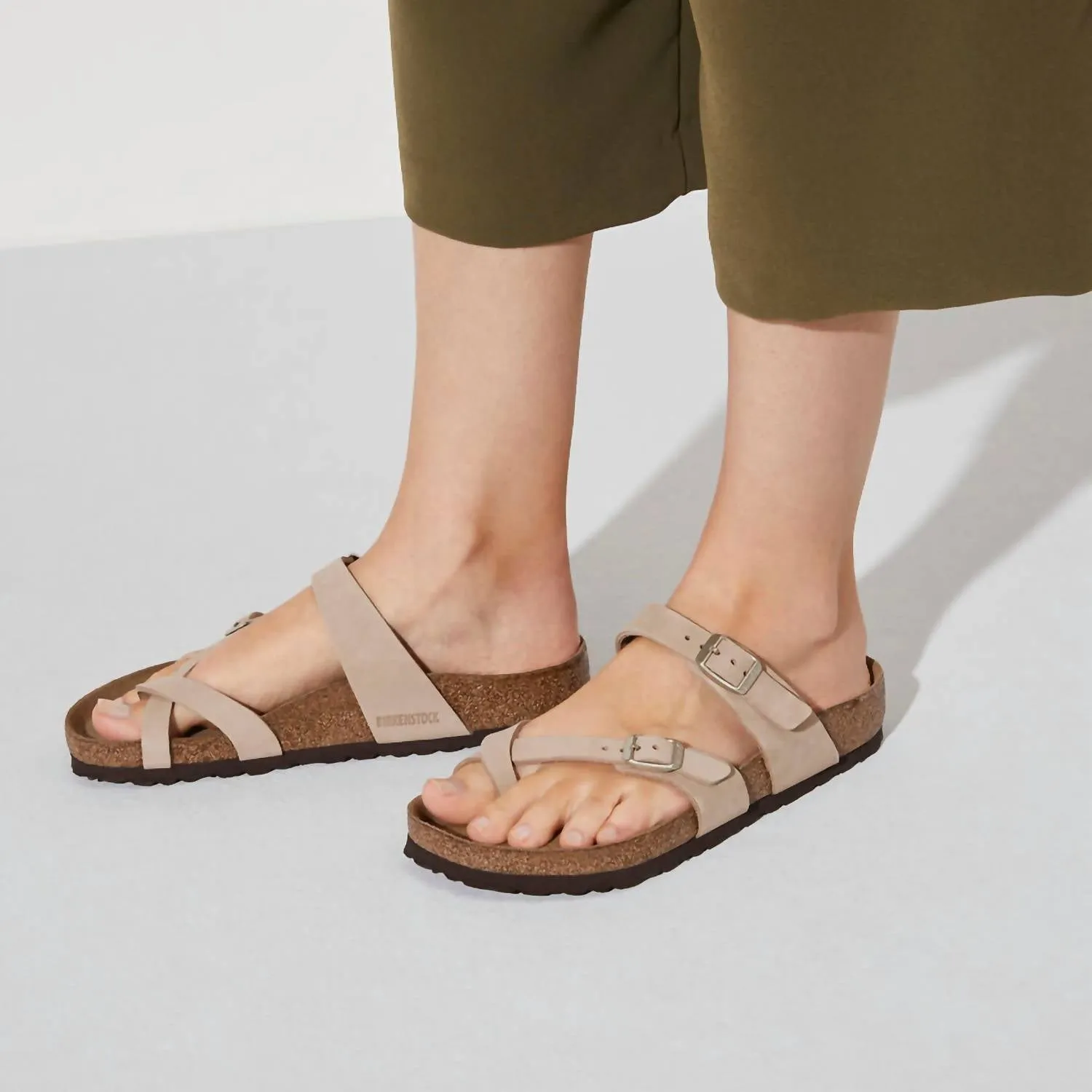 Mayari Soft Footbed Nubuck Sandal In Sandcastle