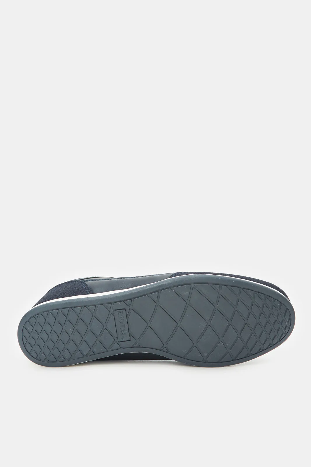 Men Navy Material Block Sneakers