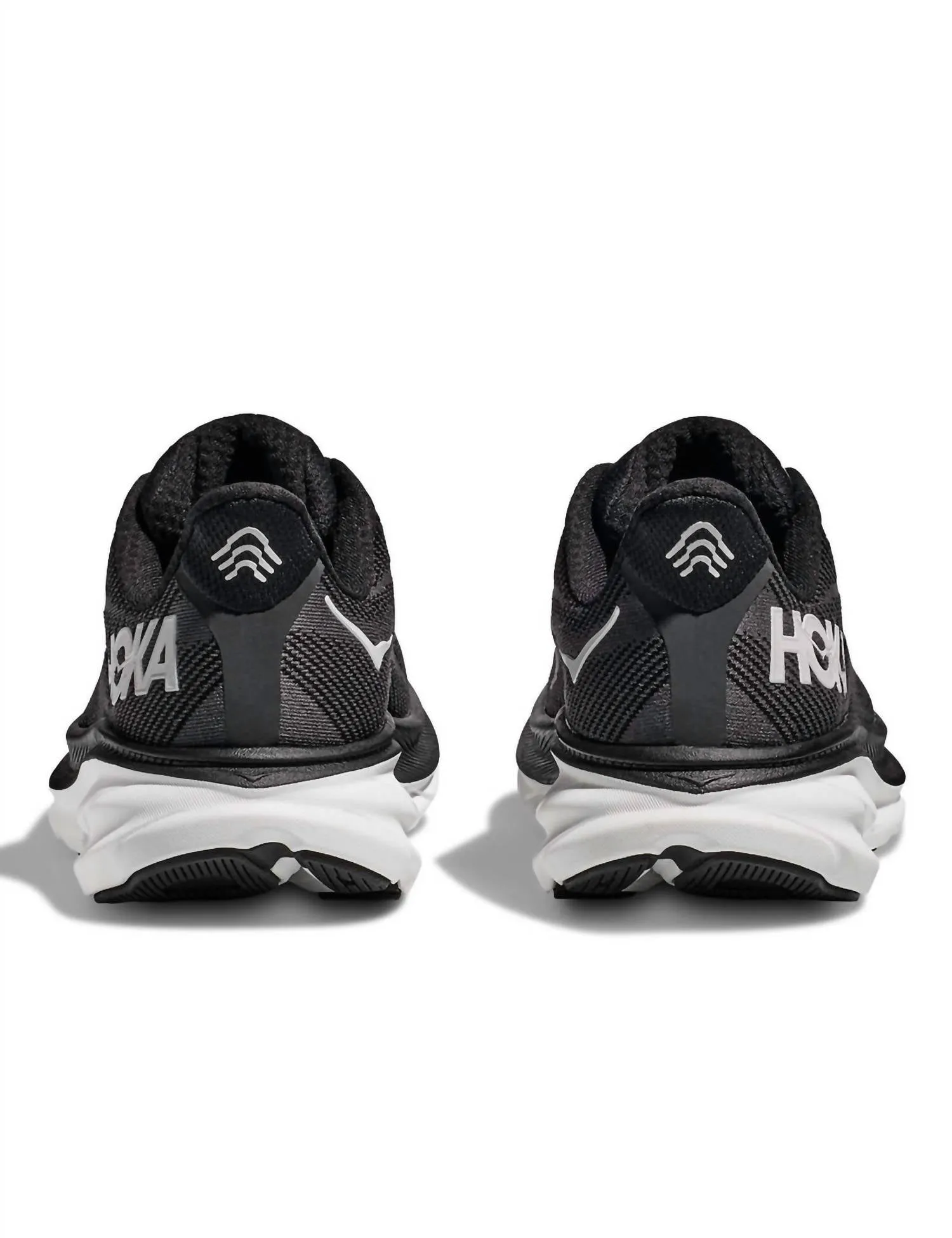 Men’S Clifton 9 Running Shoes In Black/white