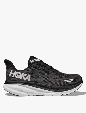 Men’S Clifton 9 Running Shoes In Black/white