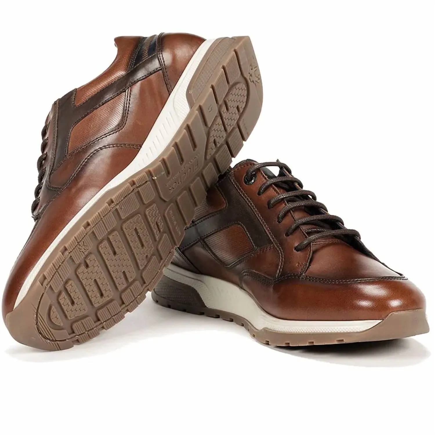 Men's Louis Zip Tie Sneaker Shoes In Cognac