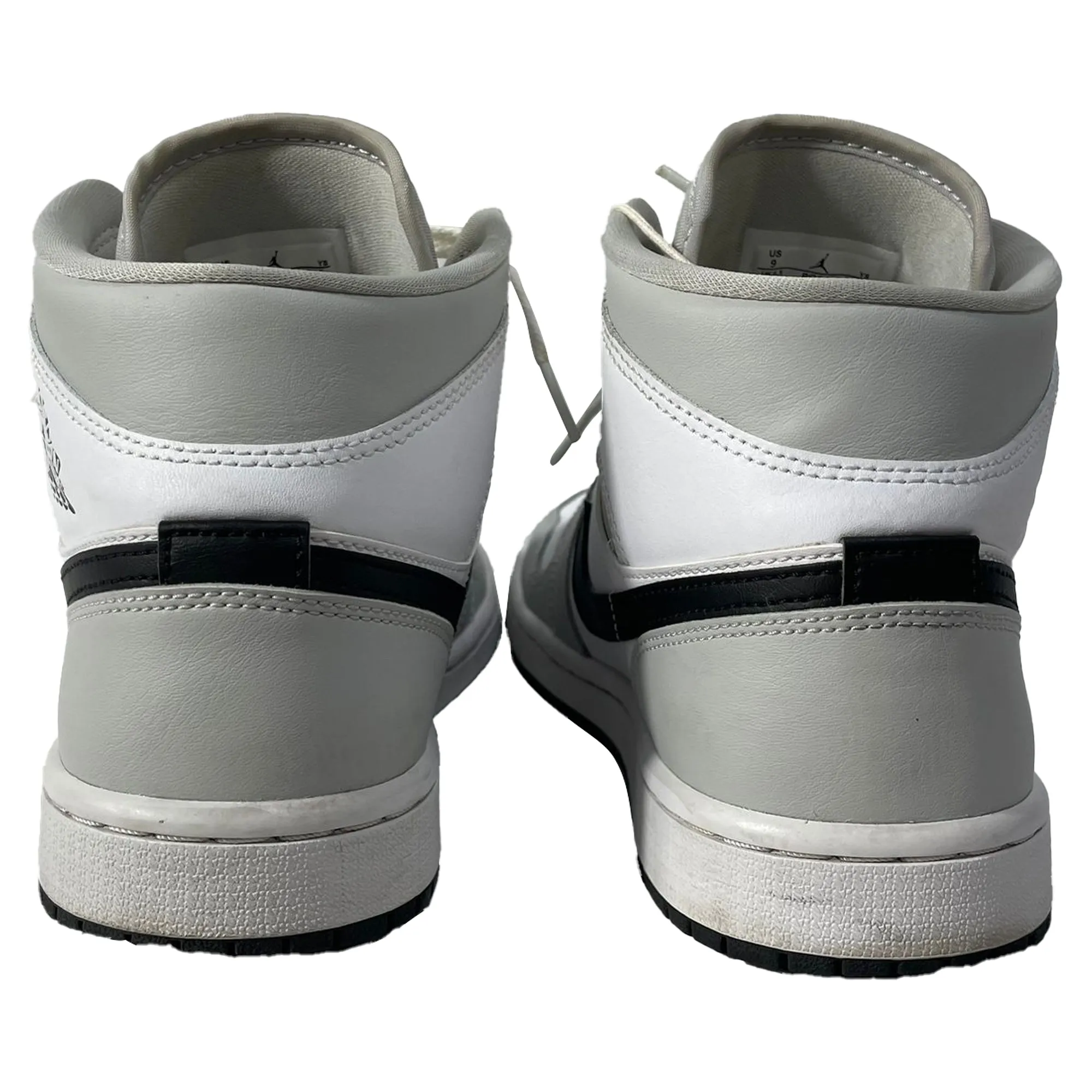 Nike Jordan 1 Mid Light Sneakers in Grey Leather