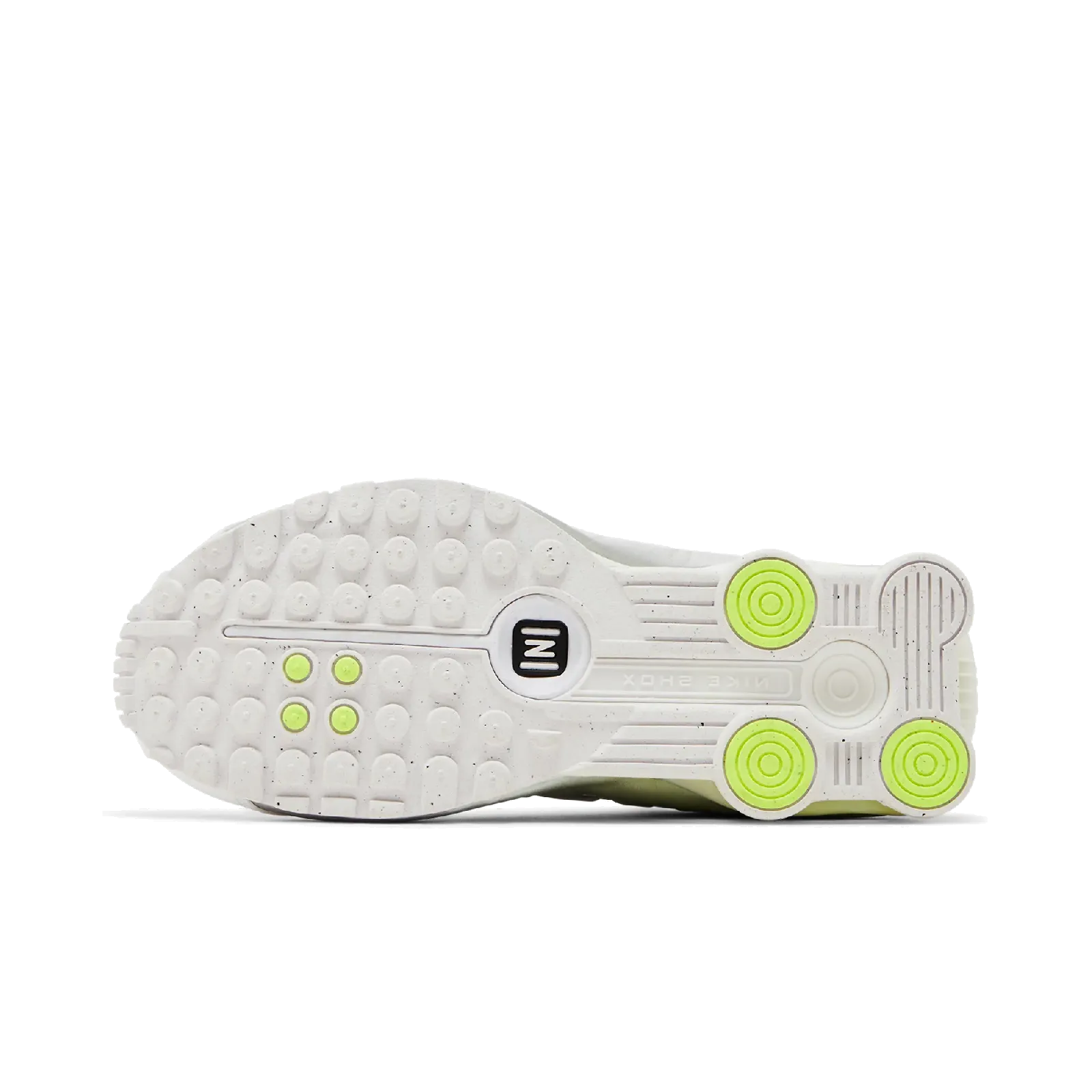 Nike Shox R4 White Metallic Silver Volt (Women's)